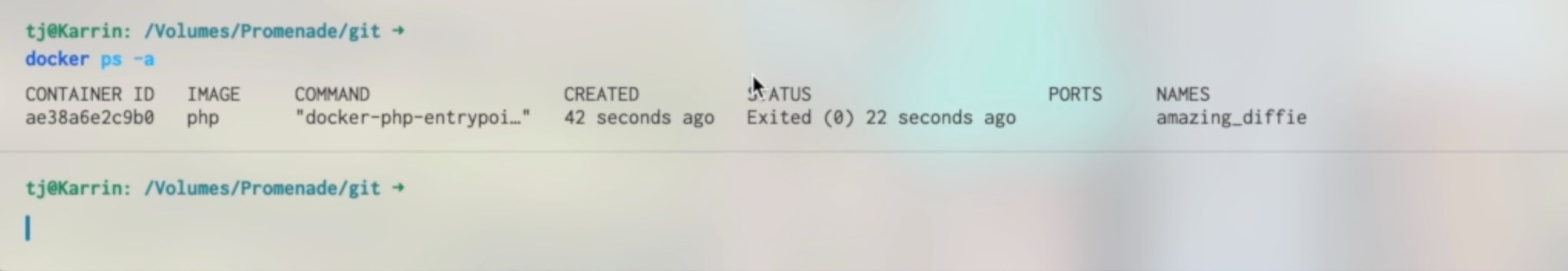 docker ps -a